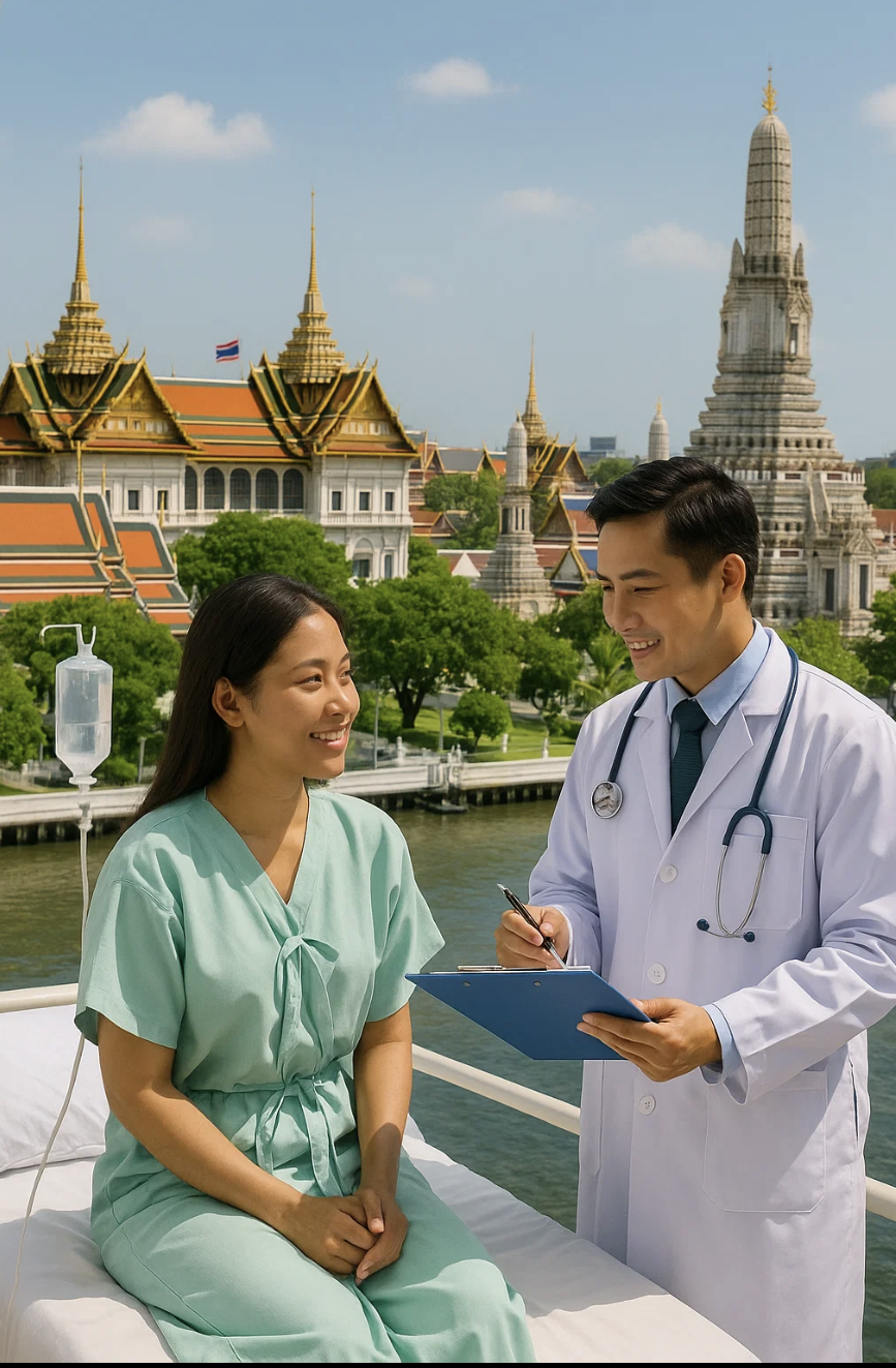 Thailand - Popular medical tourism destination with traditional temples